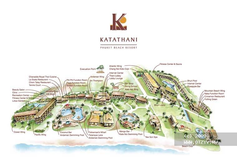 Katathani phuket beach resort 5 таиланд карта